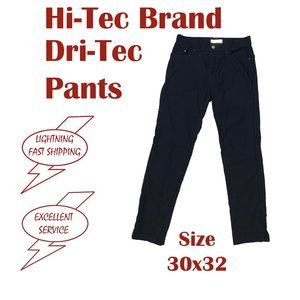 Hi-Tec Black Pants, Size 30x32 Water Repellent